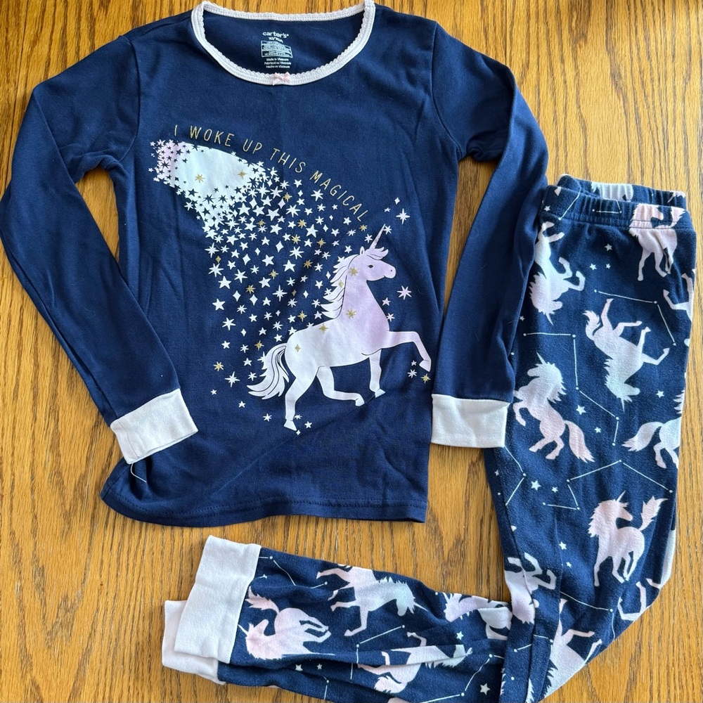 Carter's Magical Navy Unicorn Pajama Set